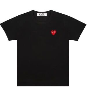 Comme des Garcons Black Tee with Red Heart